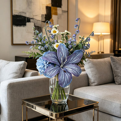 Faux fleurs artificielles pour la maison, décoration de salon et de salle à manger, fleurs en soie, ornements