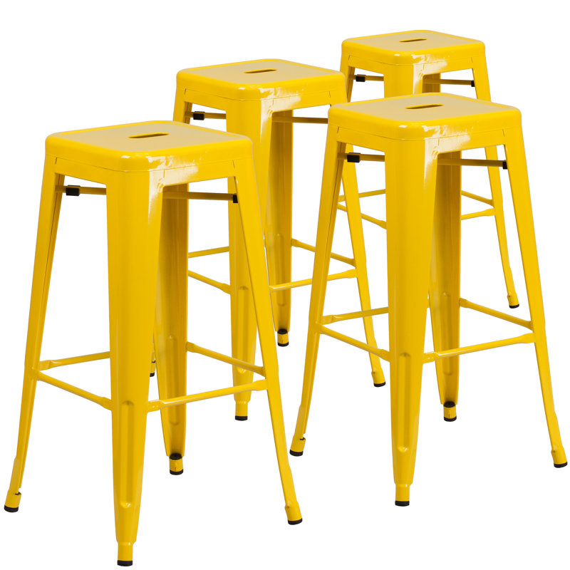 Tabouret Nieva, Noir, Tabouret de bar (siège d’une hauteur de 30 po), 4