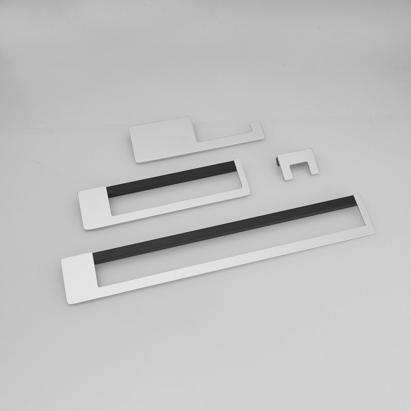 4 - Piece Bathroom Hardware Set, Matte Black; White