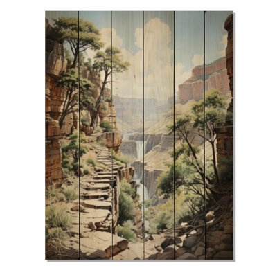 «Canyon Serenading Shadows Landscape I», reproduction sur bois