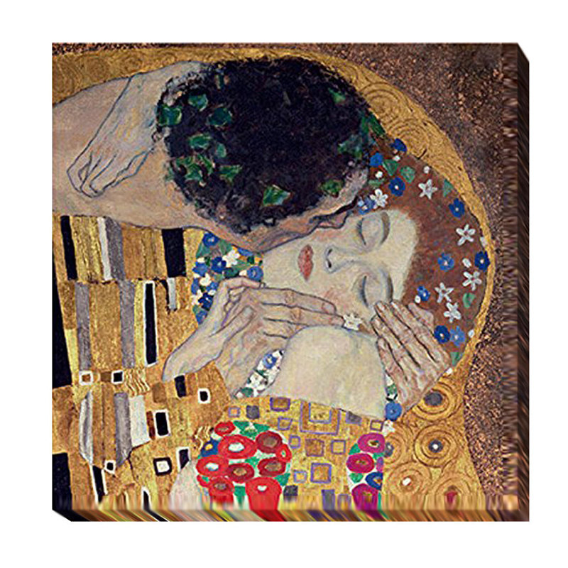 "Le baiser" par Gustav Klimt, reproduction d’art sur toile