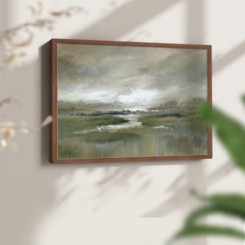 Misty Inlet - impression encadrée - réversible, H 11 po x l 14 po, Walnut