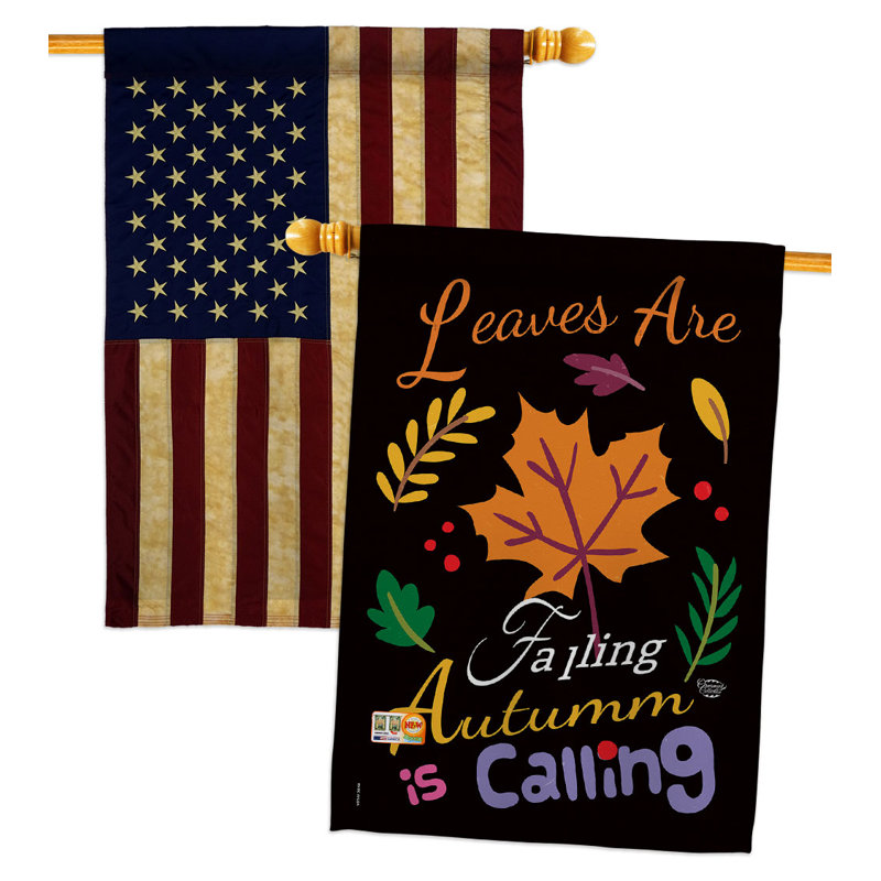 Drapeau de maison en polyester 2 côtés 3 pi 3 po x 2 pi
