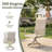 4-Person Round Patio Dining Set With 360°Swivel Padded Textilene Chairs-2007265367