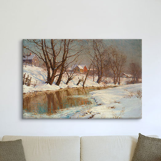 «Winter Morning», impression sur toile, H 12 po x l 18 po x P 1,5 po, Pas de tapis, Toile tendue