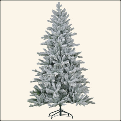 Arbre de Noël artificiel enneigé 6 pi avec 994 pointes, support en métal pliable, assemblage facile, arbre de Noël articulé pour la maison, le bureau, les Fêtes, vert