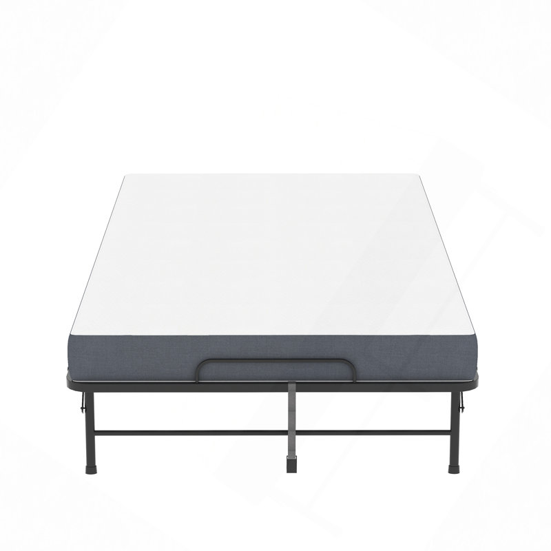 75"X46" Wide Folding Bed For Tall People, Extra Long & Wide Rollaway Bed With 5" Memory Foam, Heavy-Duty 450Lbs Capacity Guest Bed, Spacious Portable Cot