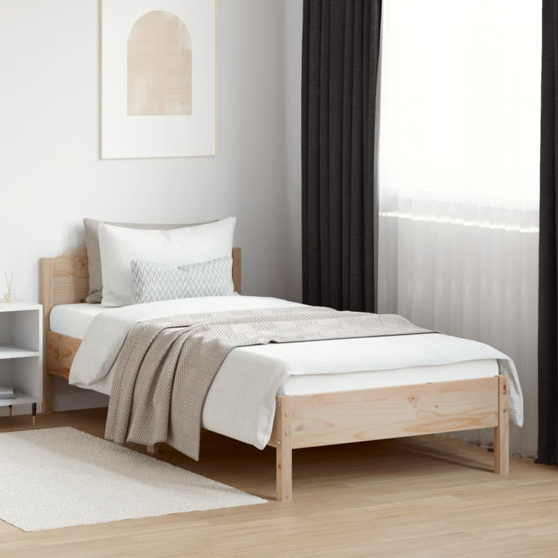 Peggy Solid Wood Bed, Natural, Super King (6')