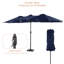 Parasol de marché rectangulaire éclairé 15 pi x 9 pi Lyles-542271241
