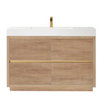 Tall Freestanding Bathroom Storage Cabinet With Drawers And Adjustable  Dividers, Green - ModernLuxe