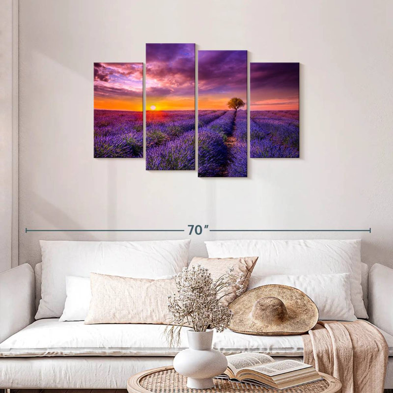 Alvord lavande au coucher du soleil, H 27 po x l 43 po