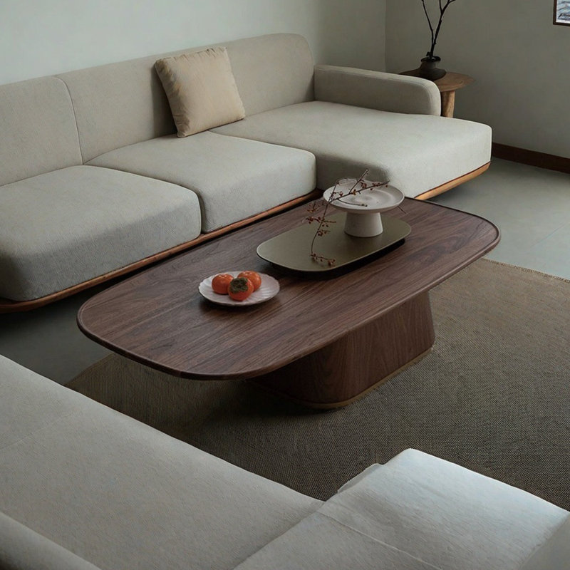 Table basse en bois massif, Brun