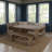 Yael 4Pc Corner Breakfast Nook Set, Brown Dining Table Corner Bench