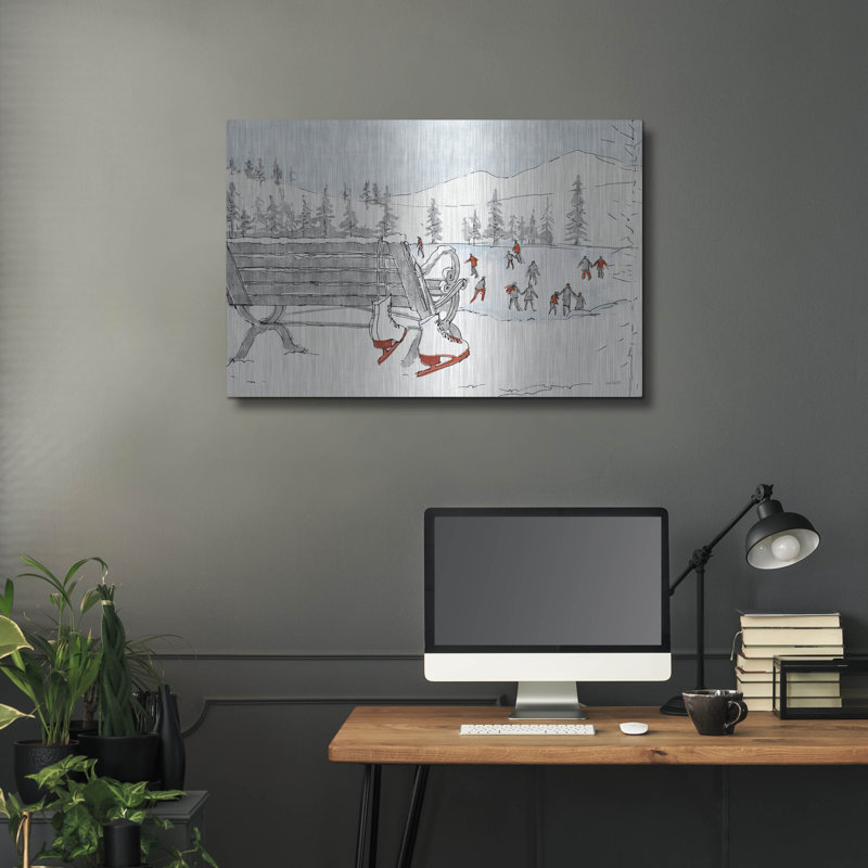 «Winter Fashion 11» par Anne Tavoletti, art mural en métal, H 24 po x l 36 po