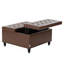 81.5cm Wide Faux Leather Tufted Square Cocktail Ottoman with Storage