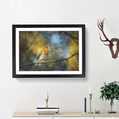 Robin Bird in a Tree - Framed Print