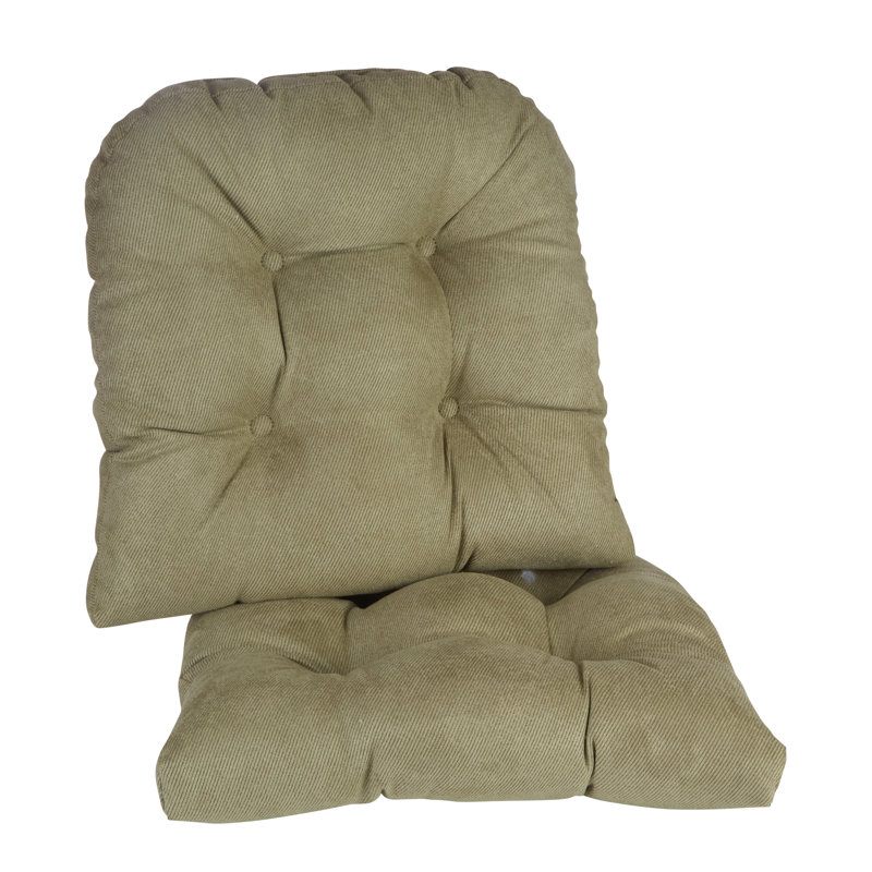 Non-Slip Large Seat Cushions, 17 X 17 Inches, 3" H x 17" W x 17" L, Thyme Green