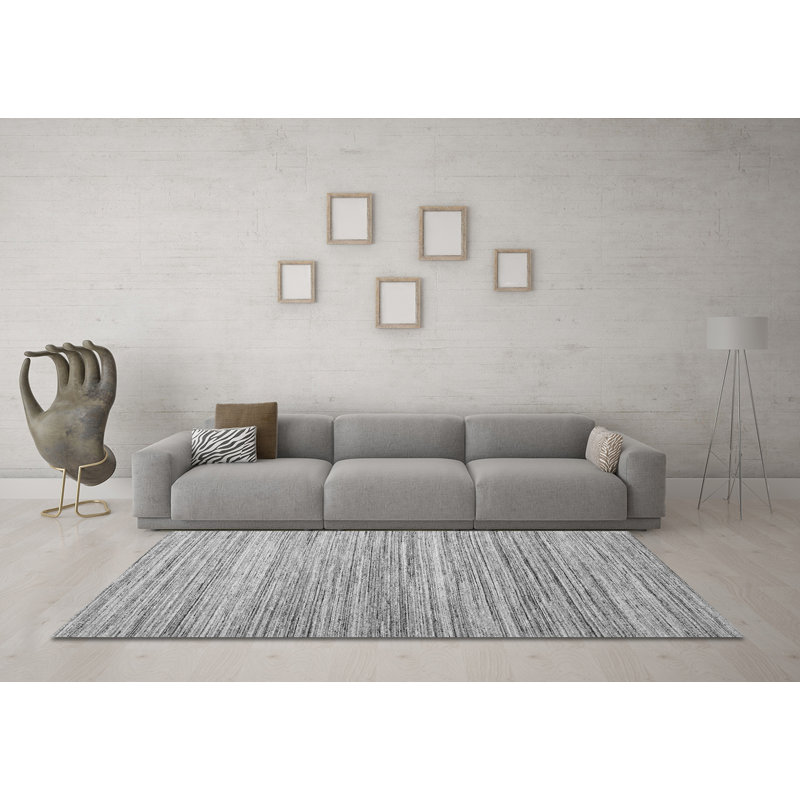 Wadhah Performance Striped Indoor Rug, Square 3'