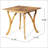 Outdoor Acacia Wood Square Dining Table With Teak Finish And Slat Design For Patio Use, Durable And Stylish