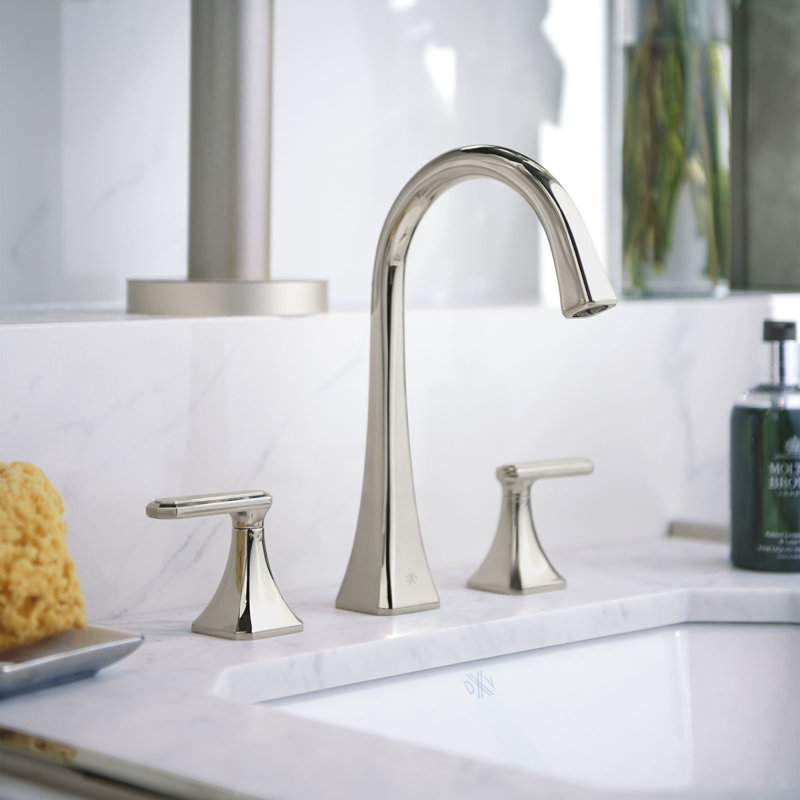 Belshire High Spout Widespread Bathroom Faucet, Platinum Nickel