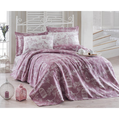 Cotton Floral Quilt Set