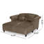 Chaise longue double capitonnée contemporaine avec coussins décoratifs