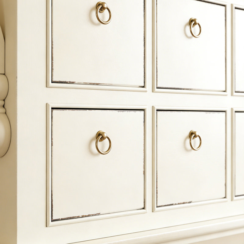 Console américaine de style américain, Blanc cassé