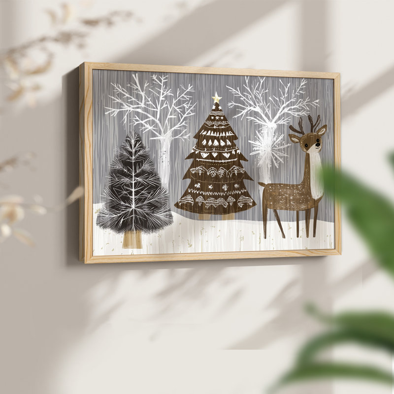 Art de Noël - CLIII - Reproduction encadrée - Restickable, H 16 po x l 20 po, Naturel