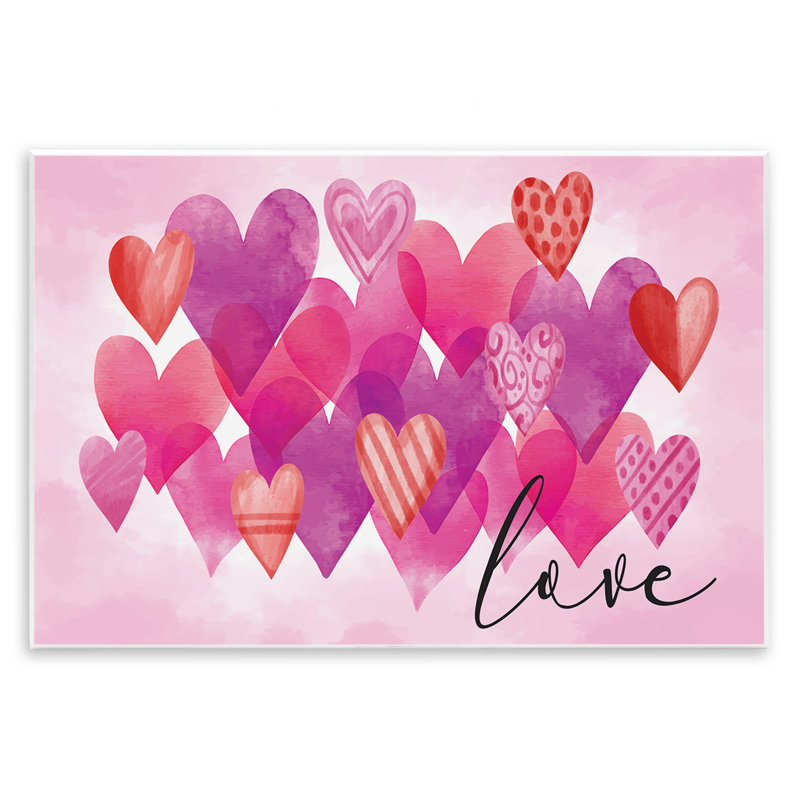 «Love with Layered Hearts» par Nicole DeCamp, H 10 po x l 15 po