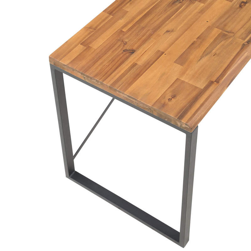 Steephill Solid Wood Top Metal Base Writing Desk