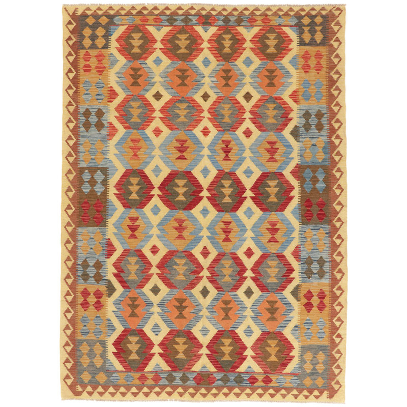 Geometric Wool Hand Woven 175cm X 244cm Area Rug