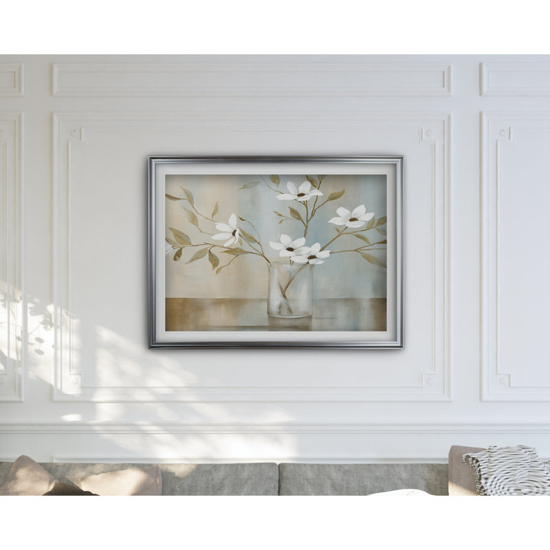 " Pastel Light II " Painting Print, Silver, 30" H x 40" W x 1.5" D