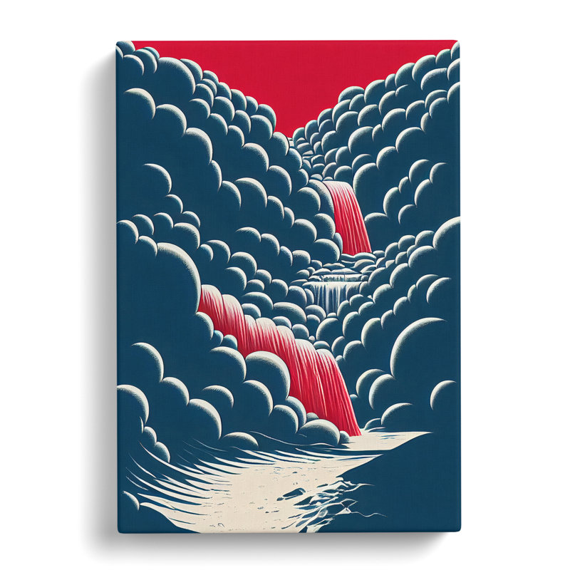 Namboodri Pop Waterfall - Wrapped Canvas, 60cm H x 40cm W x 3cm D
