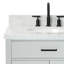 Meuble-lavabo simple en bois massif 30 po avec plateau en marbre de Carrare 1,5 po Tidworth-1061793474-1028089731