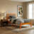 Bustillo Modern Solid Wood Twin Platform Bed with Spindle Headboard-1273140600