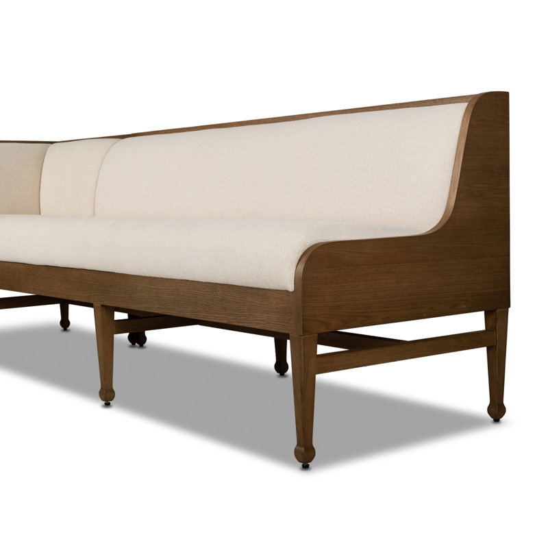 Priscilla Dining Banquette L Shape 98"-Left-Crypton Wayfarer Snow