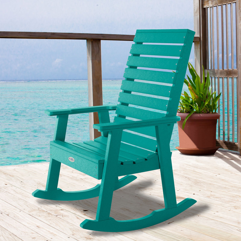 Chaise berçante Deloren, Bleu