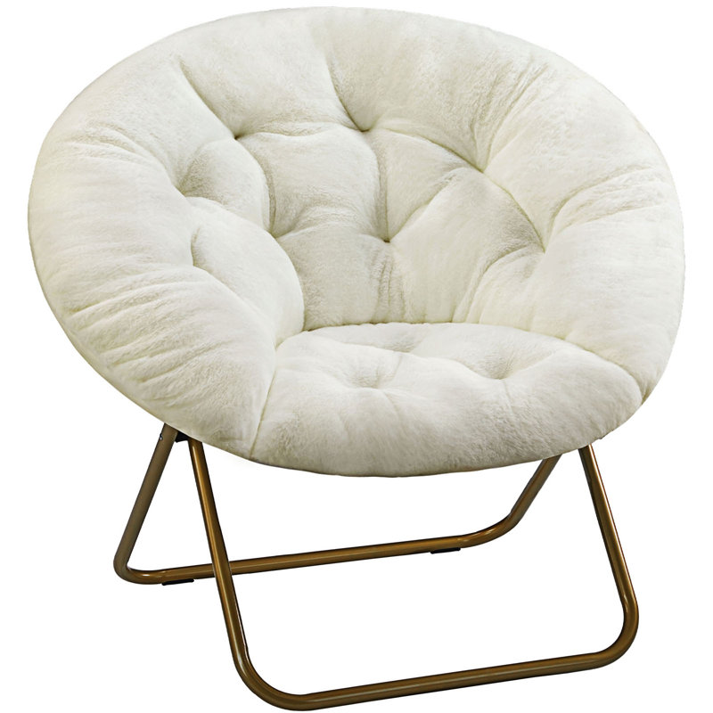 Chaise Cozy Saucer_W2201P, Tissu blanc