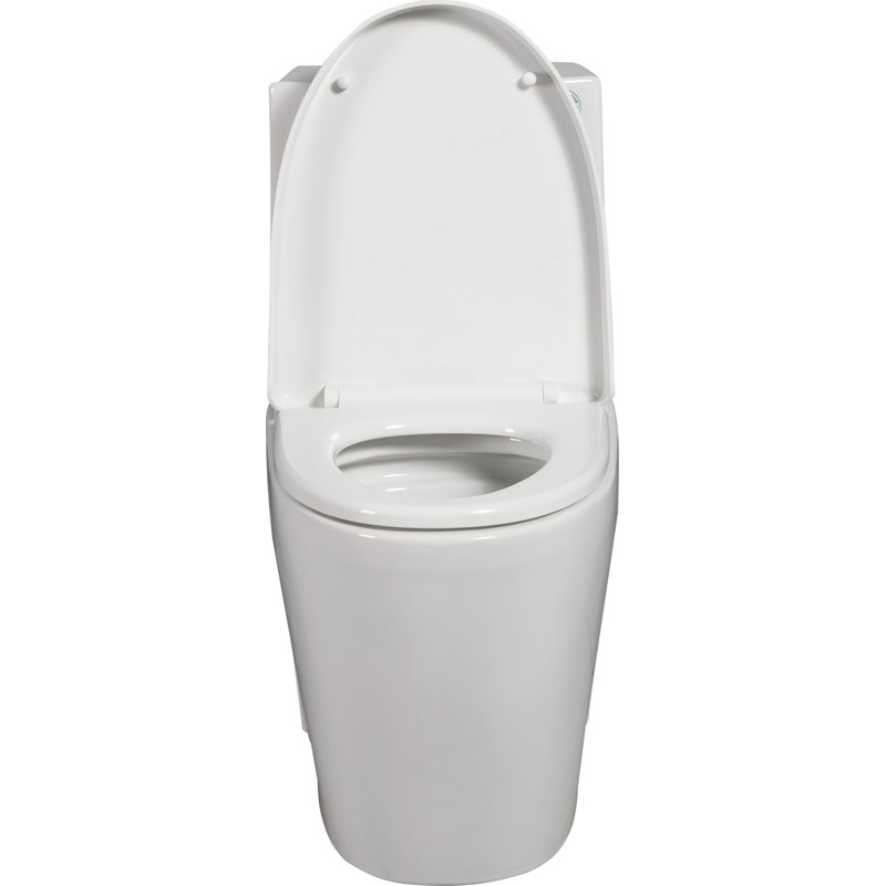 1.1/1.60 GPF Dual-Flush One Piece Toilet, Water-Saving Elongated Comfort Height Floor Mounted, Soft Closing Seat, 1000 Gram Map Flushing Score Toilet