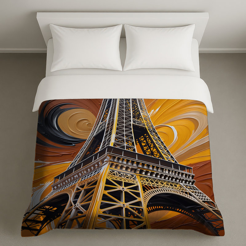 Housse de couette Tour Eiffel Bedding Architecture Contemporary, Lit simple