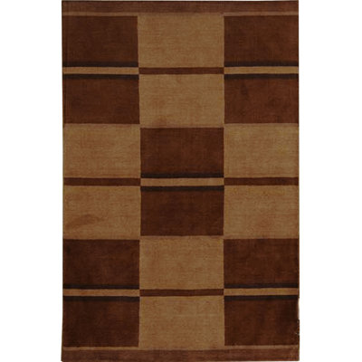 Tapis brun de haute qualité noué à la main