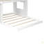 Lit superposé simple en bois sur lit double, lit mezzanine avec maisonnette, maison de campagne, échelle et garde-corps