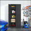 Armoire de rangement en métal avec portes et 4 tablettes