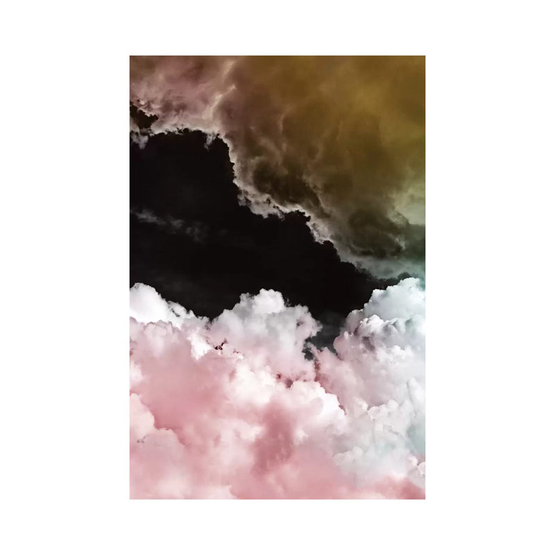 «Pink Clouds» par Amy & Kurt Berlin - peinture sur toile tendue, H 12 po x l 8 po x P 0,75 po