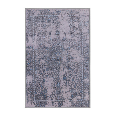 Tapis oriental bleu / gris Shawnda