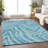 Premium Machine Washable Prisco Blue Rug-1595229393