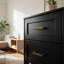 Poignées d'armoire en laiton antique, trou central de 5 pouces, poignées en alliage de zinc pour les tiroirs, les armoires et les armoires de cuisine, paquet de 6
