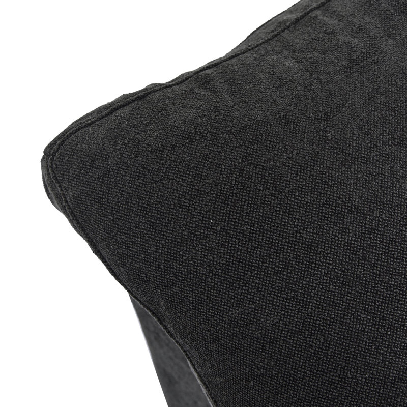 Canapé modulaire rembourré 3 places, 3, 23.23" H x 117.9" W x 39.3" D, Noir