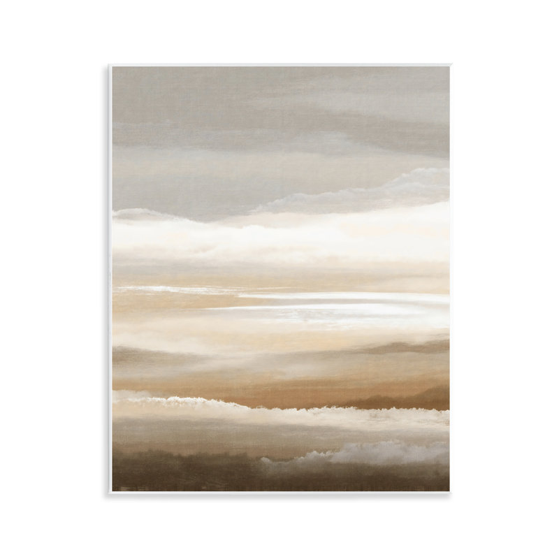 Plaque murale The Horizon Serene Cloud Layers, par Ink Drop Loft