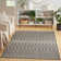 Richarson Rectangle Geometric Machine Woven Polypropylene/Polyester Indoor/Outdoor Area Rug in Charcoal/Gray